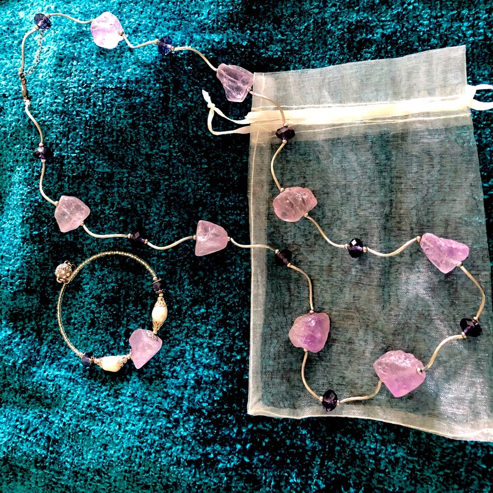 Hawaiian Sea Glass Necklace and Bracelet